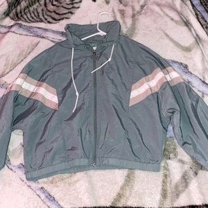 Cropped turquoise jacket from Garage